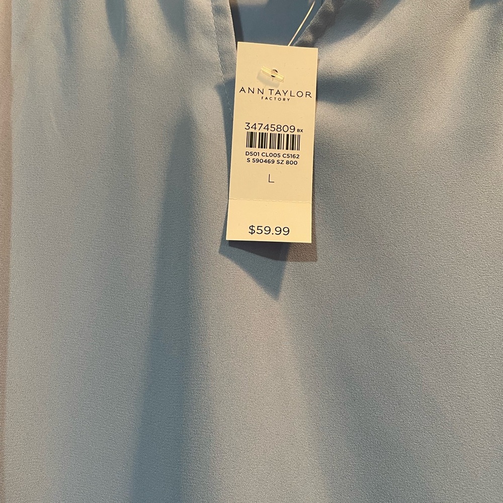 Ann Taylor Soft Blue Blouse - Picture 3 of 3